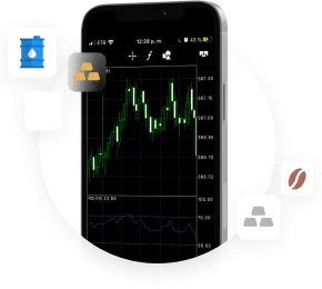 Trading platform on a laptop